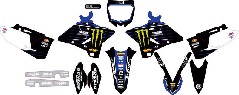 D-Cor Complete Kit 21 Star White BAG - 20-50-231 Yamaha YZ 125 / YZ 250 2015-2020