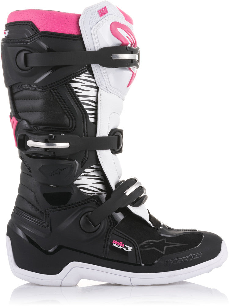 Alpinestars 482-09006 2013218-130-6 TECH 3 STELLA BOOTS BLACK/WHITE/PINK SZ 06