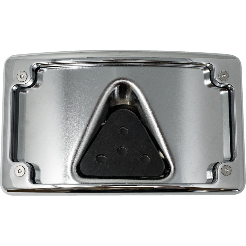 KODLIN USA 2030-2465 KUS20353 Curved Laydown License Plate Kit 3-Hole License Plate Mount - Curved - Chrome