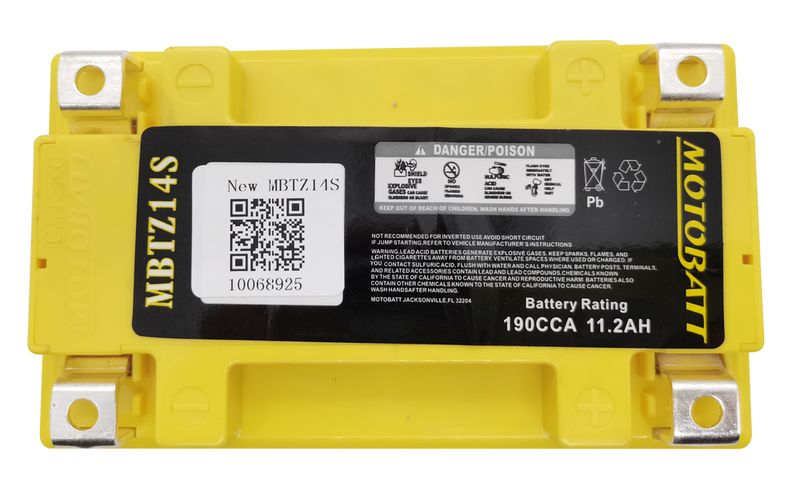 Motobatt 491-1010 MBTZ14S BATTERY MBTZ14S SEALED FACTORY ACTIVATED
