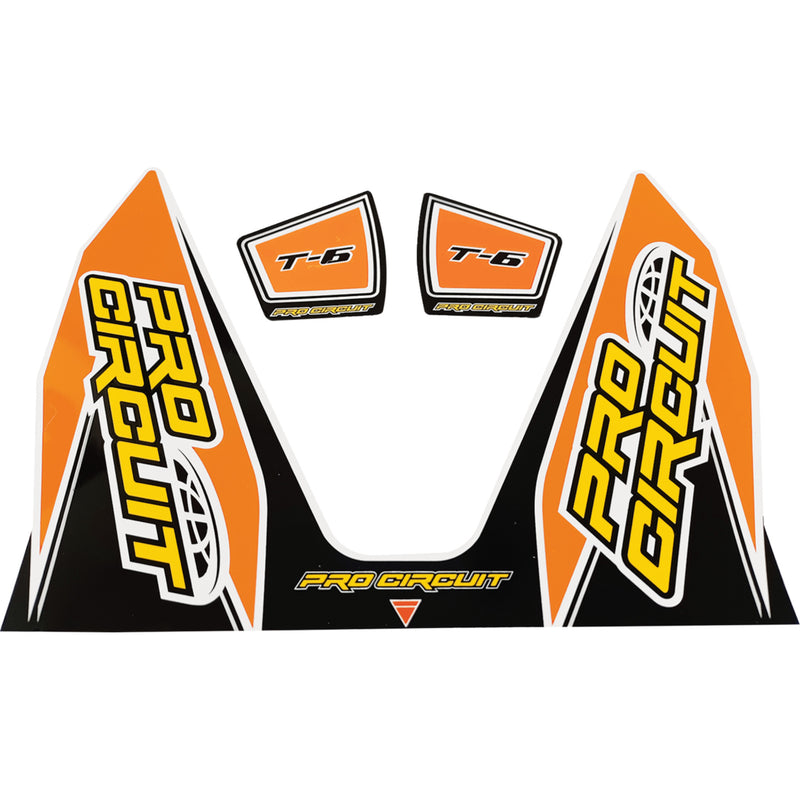 PRO CIRCUIT 1860-2271 DC22T6-ORANGE T-6 Exhaust Decals T-6 Decal - Orange