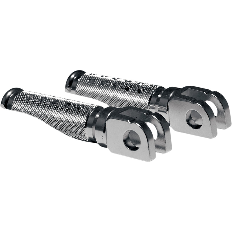 EMGO 1620-0204 50-11231A Slash-Cut Style Footpegs Footpegs - Slash-Cut - Silver
