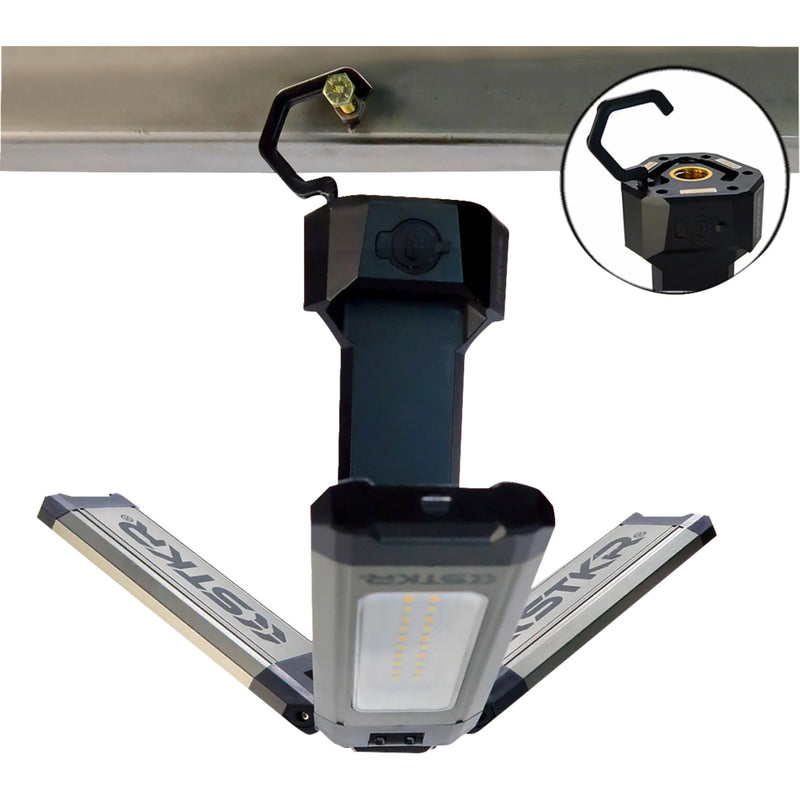 RISK RACING 3850-0569 12681 Tri-Mobile Work Light with Tripod Stand Shop Light w/Tripod - Work Area/Mobile - 2000 Lumens - Rechargeable