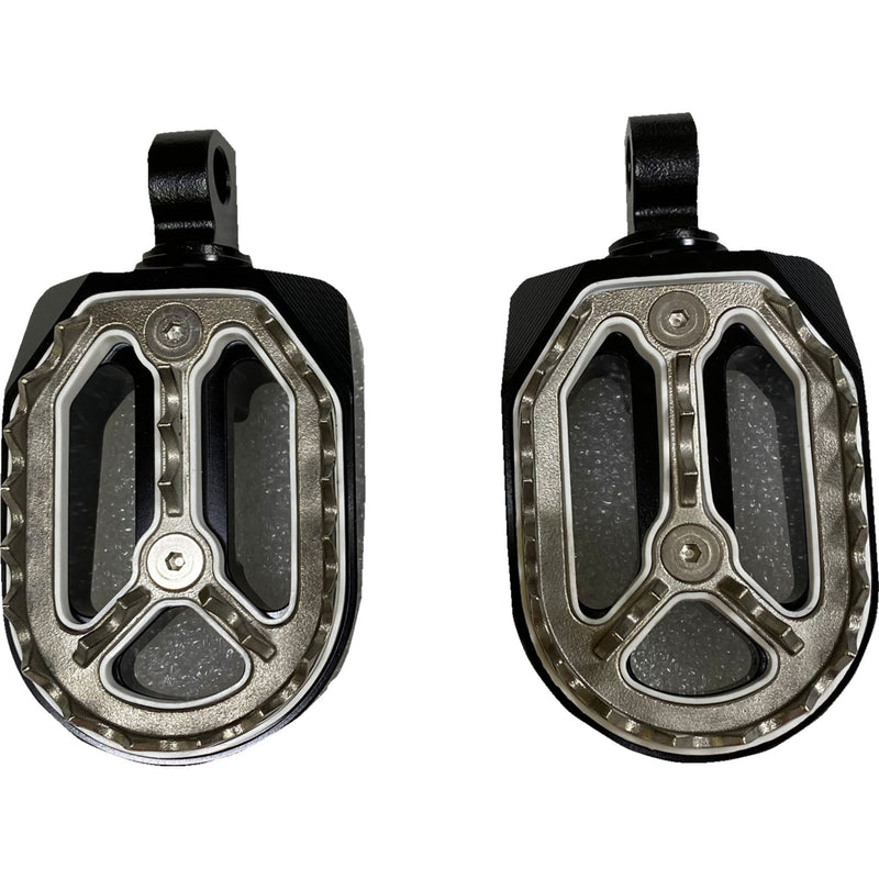 DRAG SPECIALTIES 1620-2485 Qualifier Footpegs Qualifier Foot Pegs - Black - HD