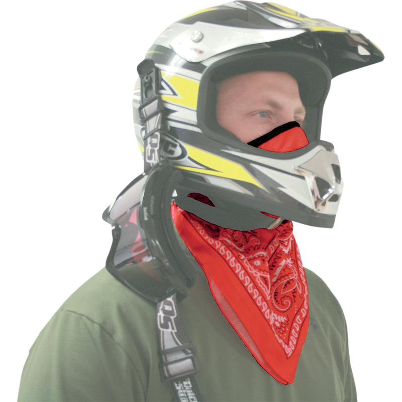 ATV-TEK 2503-0204 BDMRED Pro Series Rider Bandana Dust Masks Bandana Dust Mask - Red