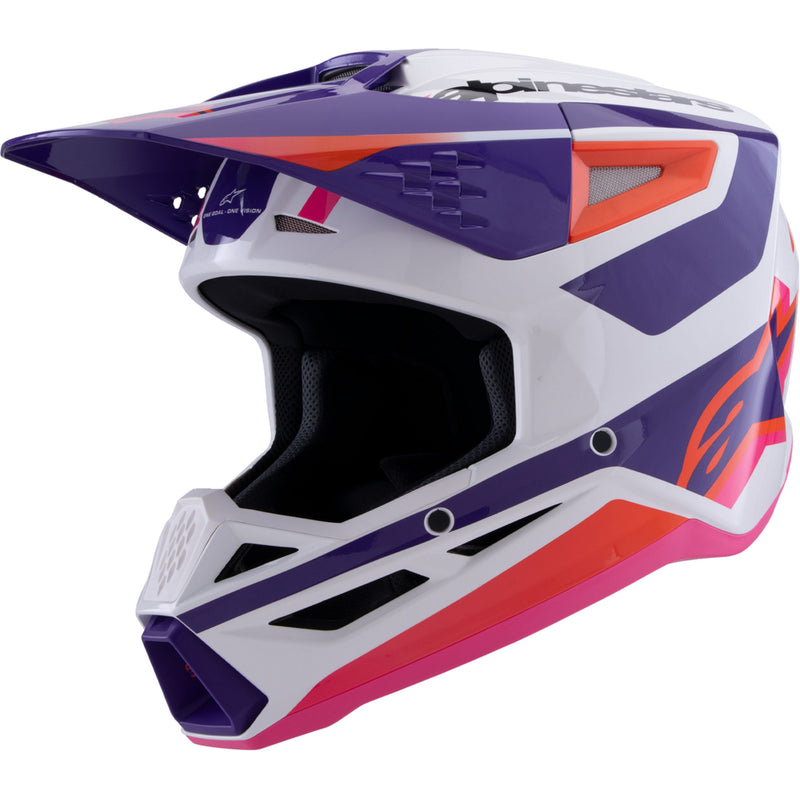ALPINESTARS SM3 Heat Helmet - Gloss White/Purple/Pink