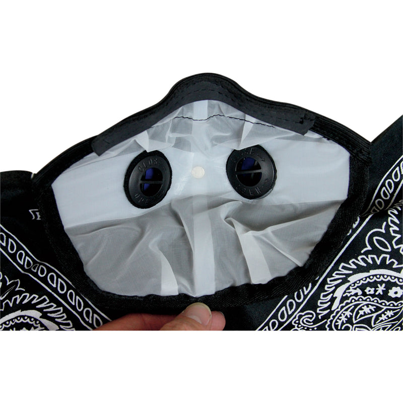ATV-TEK 2503-0205 BDMBLK Pro Series Rider Bandana Dust Masks Bandana Dust Mask - Black