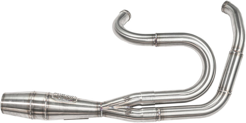 Sawicki 2IN1 FXR Shorty Cannon BIG Inch Brushed SS - 930-01205 For Harley Super / Sport / Disc / Low 1982-1994