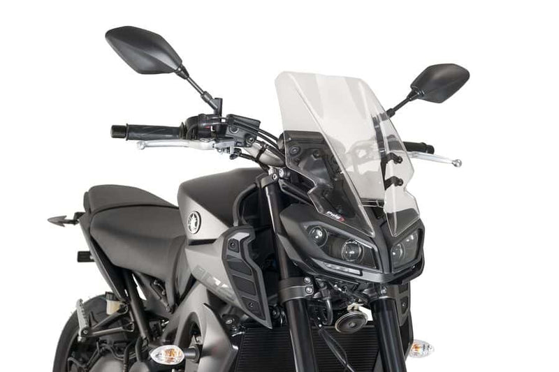 Puig Hi-tech Parts 561-9377 9377W WINDSCREEN NAKED NEW GEN TOURING CLEAR YAM