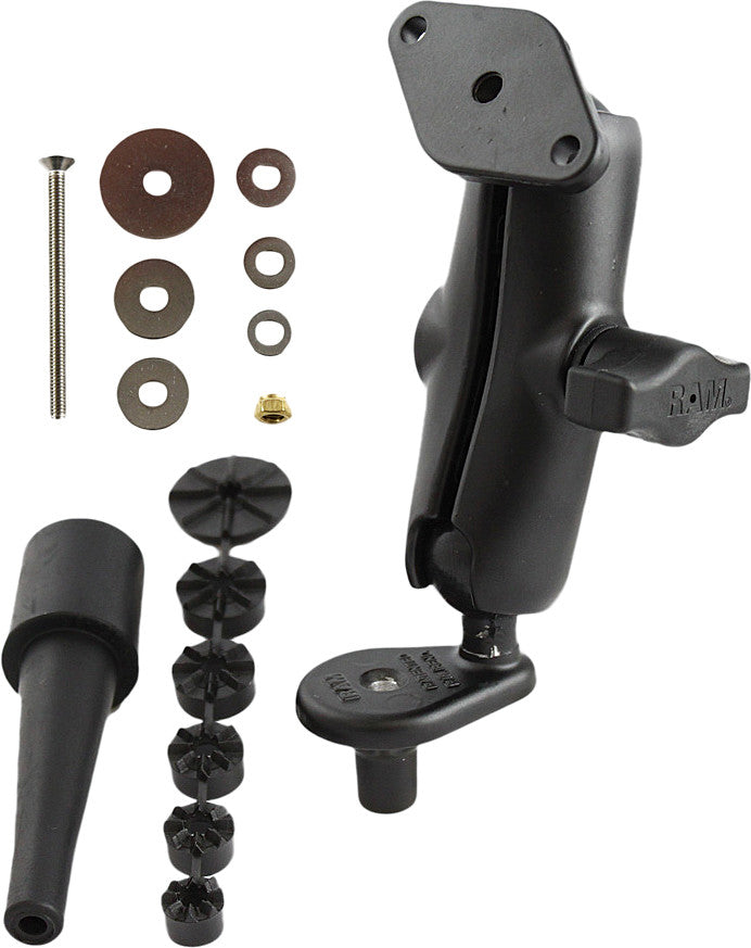 Ram Mounts 71-7031 RAM-B-176 FORK STEM DOUBLE SOCKET ARM W/DIAMOND BASE ADAPTER