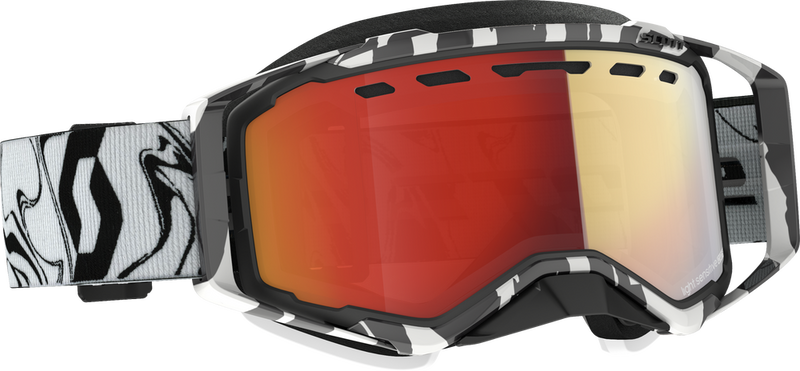 Scott 51-5473 278603-7082341 PROSPECT GOGGLE SNOW CROSS LS MARBLE BLK/WHT W/LS RED CHROME