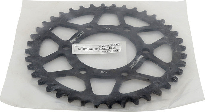 Supersprox Rear Sprocket Steel 40T-520 Black Kawasaki POL - RFE-478-40-BLK For Husqvarna TC 65 2018-2021 | KTM SX 65 2012-2022