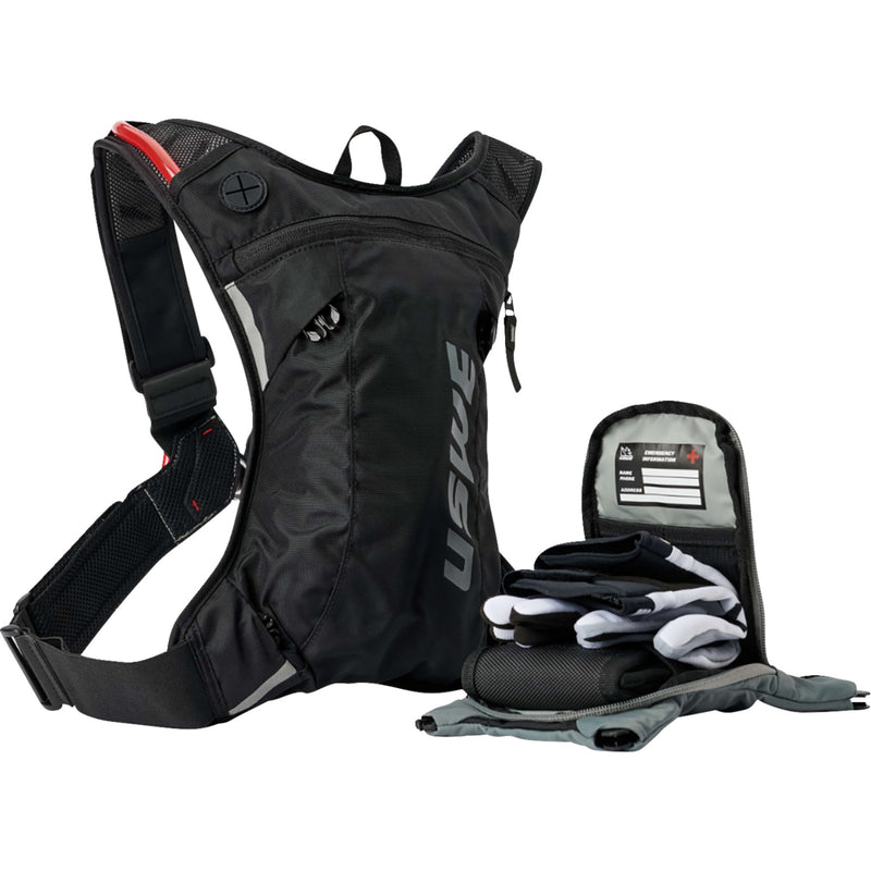 USWE 3519-0109 203059001 Moto Hydro 3L Hydration Pack Moto Hydration Pack - 3L - Carbon Black/Gray