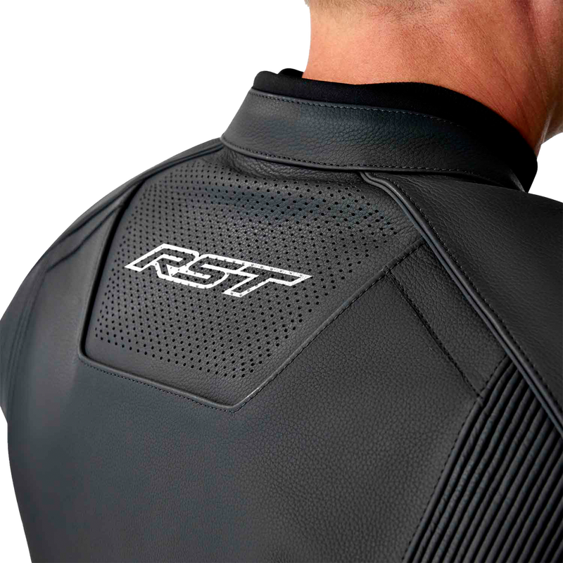 Rst S1 D3O Leather Jacket Black WHI 5X - 103605WHI-54