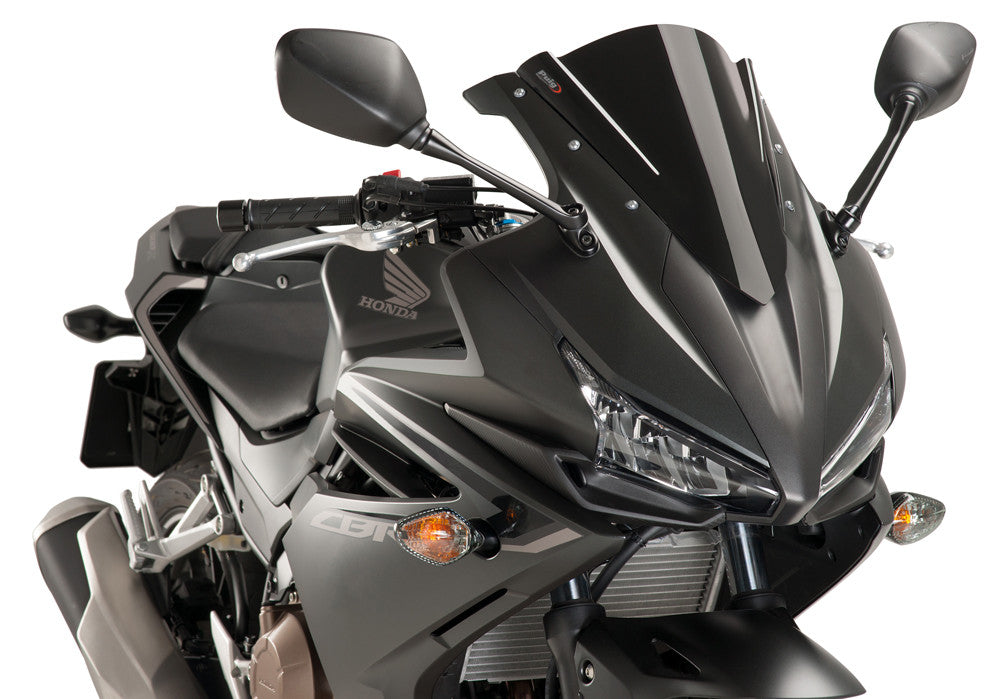 Puig Hi-Tech Parts Windscreen Racing Black - 8903N Honda CBR500R 2016-2018
