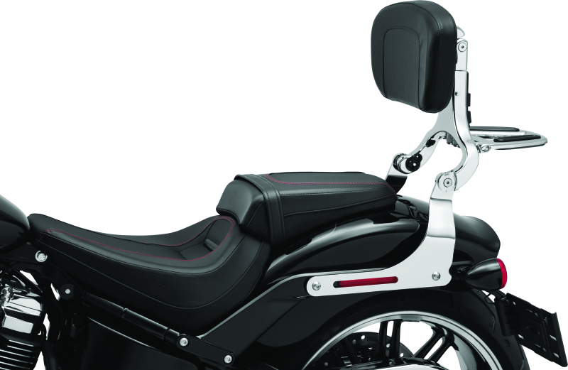 Kuryakyn 7081 Fixed Mounts Multi-purpose Driver & Passenger Backrest 18-Up Softail Black - User 1