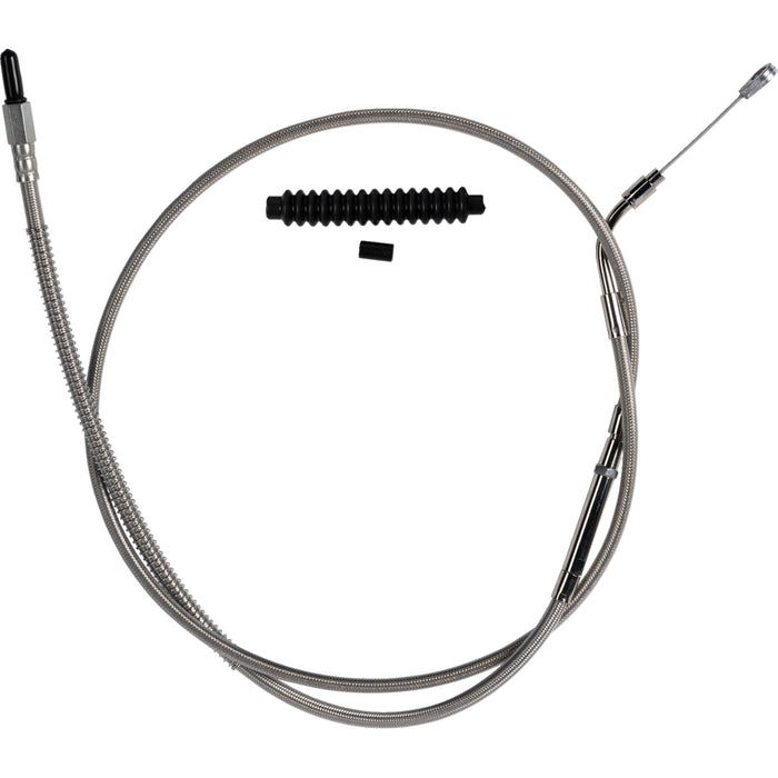 BARNETT 0652-3081 102-30-10066-6 High-Efficiency Stainless Steel Clutch Cable for Harley-Davidson - +6"