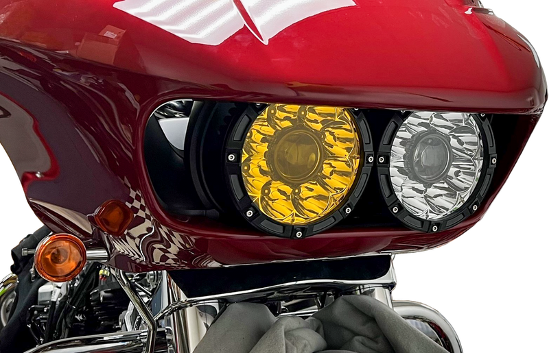 Letric Lighting Co 7" DB7 LED Headlight Kit Fltr ` - LLC-DB7-YC For Harley Road Glide 2015-2022