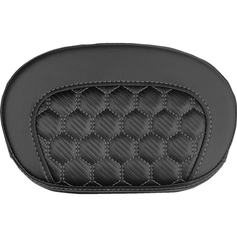 SADDLEMEN 0822-0718 061019002 Mini Contour Sissy Bar Pad honeycomb - gray stitch