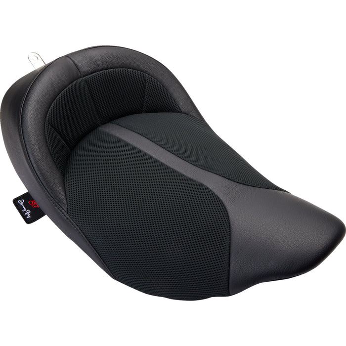 DANNY GRAY 0801-0863 FA-DGE-0280 BigIST Solo Air Seat - Black Leather - FL '08-'20
