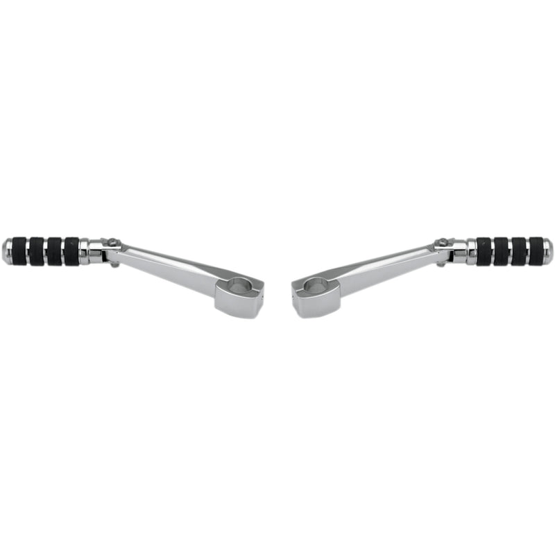 RIVCO PRODUCTS 1620-0808 HD004 Highway Pegs with Frame Mounts Adjustable Frame Mount Peg - Chrome - 1.5"