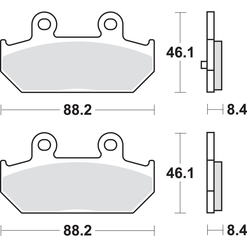 SBS 1721-1641 182MS MS Scooter Maxi Sintered Brake Pads Scooter Brake Pads - Burgman