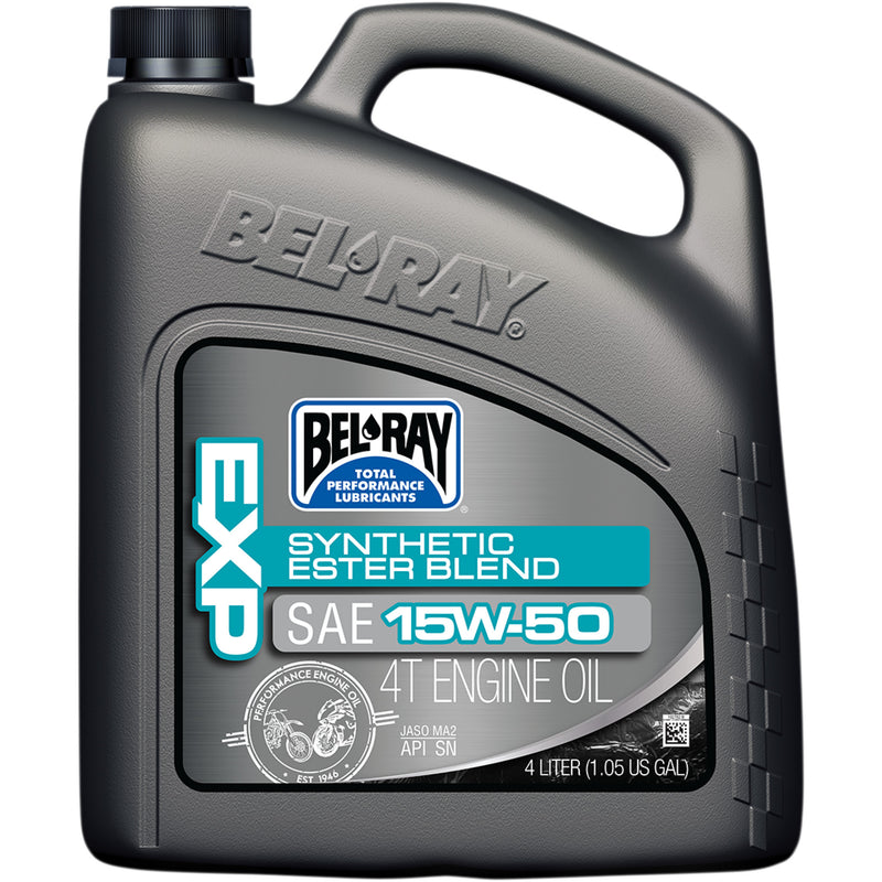 BEL-RAY 3601-0158 99130-B4LW EXP Synthetic Ester Blend 4T Engine Oil EXP Synthetic Blend 4T Oil - 15W-50 - 4L