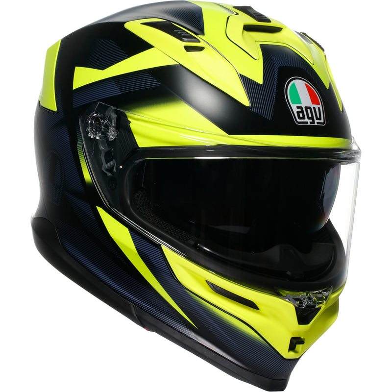 AGV K7 Glimpse Helmet - Matte Black/Yellow Fluo