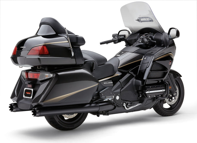 Cobra 4" Slip ON Dual CUT Tips Black Honda GL1800/F6B - 1219B Honda Gold Wing / GL1800B Gold Wing F6B / GL1800F6B Gold Wing Bagger 2012-2018