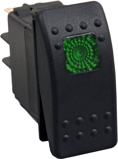 Open Trail 12-8605 SM106-005G LIGHTED ROCKER SWITCH GREEN
