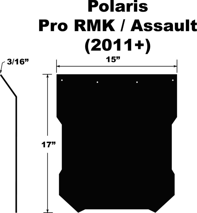 Pdp Snowflap Polaris PRO RMK Assault Axys 2011+ - SF-PRO11PB Polaris Snowmobiles 2011-2017