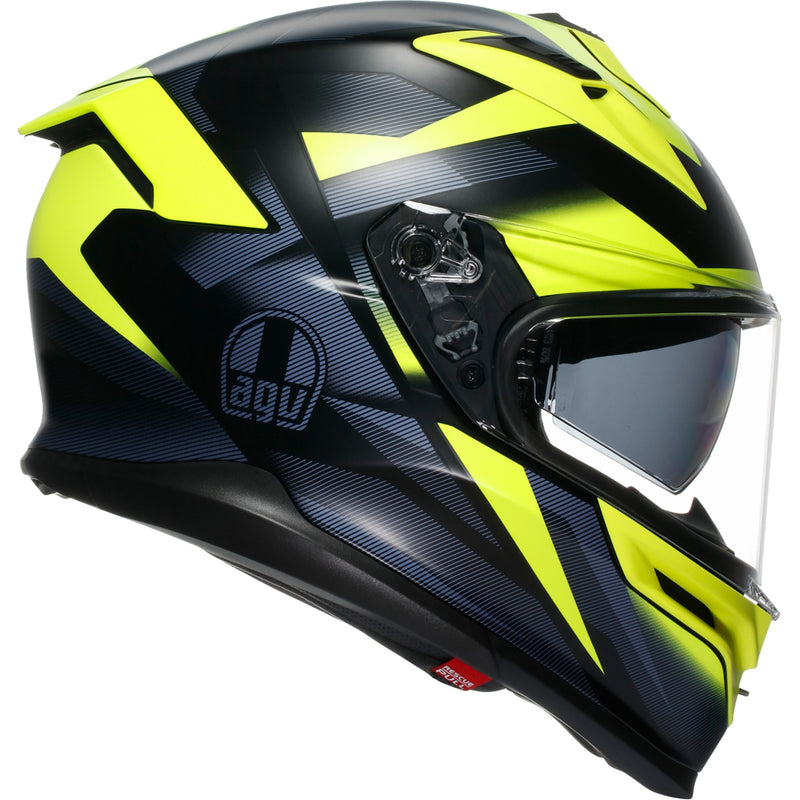 AGV K7 Glimpse Helmet - Matte Black/Yellow Fluo