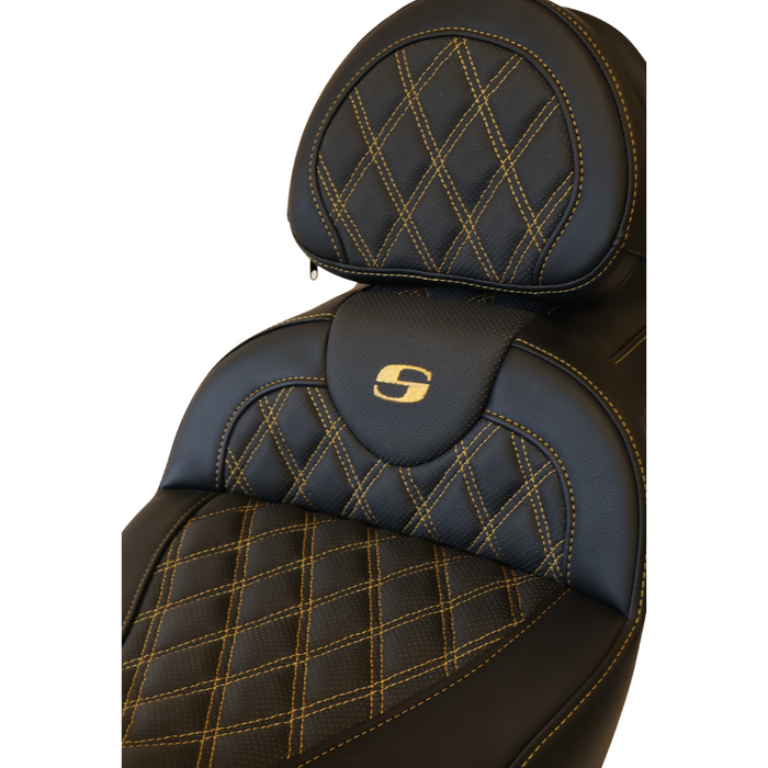 GOLD STITCH SADDLEMEN 0801-1187 808-07B-182BRLS Roadsofa™ Seat Lattice Stitch - Backrest