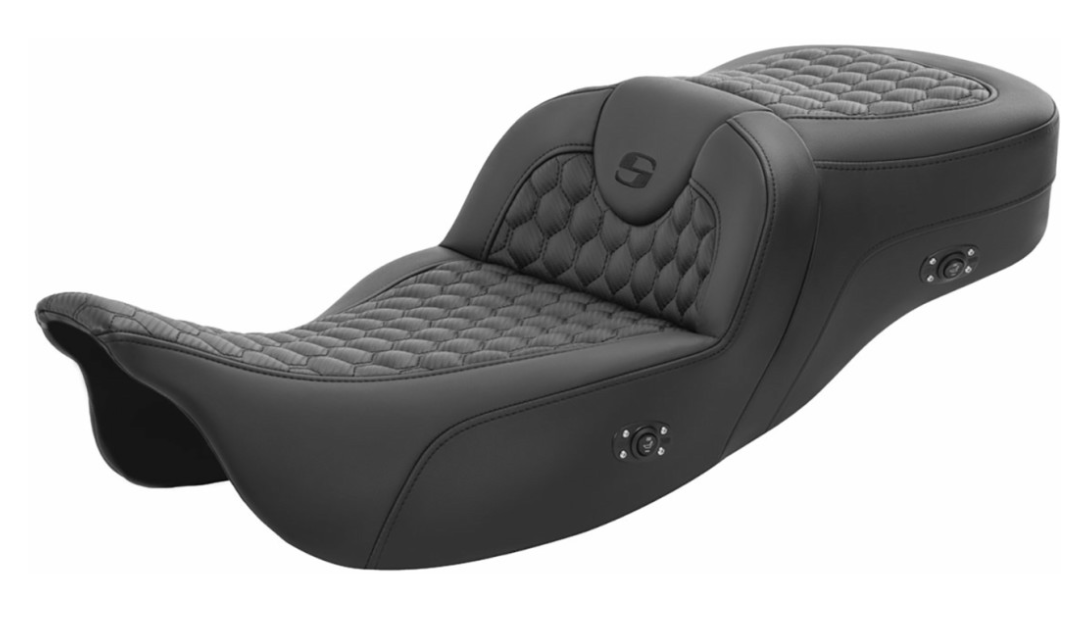 SADDLEMEN 0801-1559 808-07B-190HCT Honeycomb Roadsofa™ - without Backrest - Extended Reach - Heated - FL 08-23