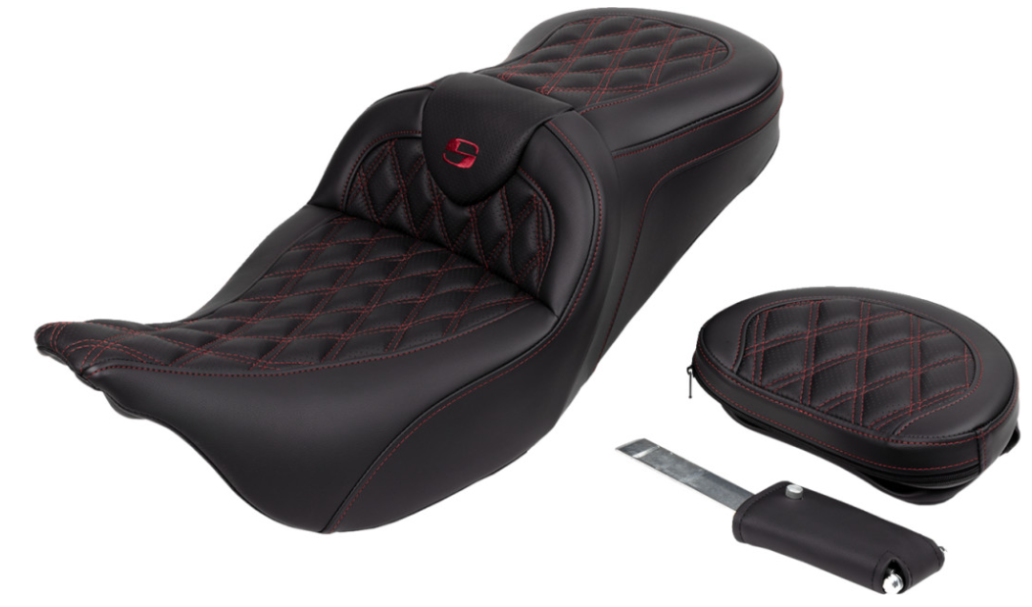 SADDLEMEN 0801-1606 A808-07R-182BUR Roadsofa™ Lattice Stitch Seat SADDLEMEN 0801-1606 A808-07R-182BUR Roadsofa™ Lattice Stitch Seat