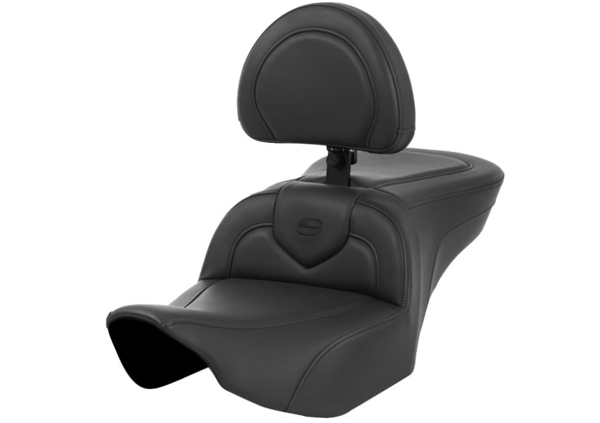 SADDLEMEN 0801-1636 823-07-187BR Roadsofa™ Seat Black Stitching - with Backrest - FL 23-24