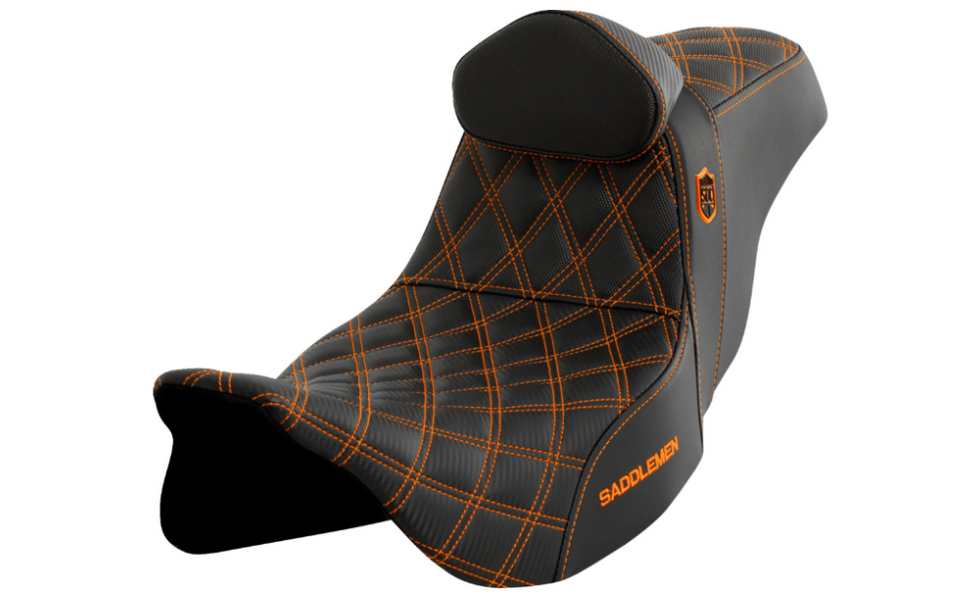 Saddlemen シート Saddlemen Step Up Seat Black (Front Diamond) — Ramjet Racing