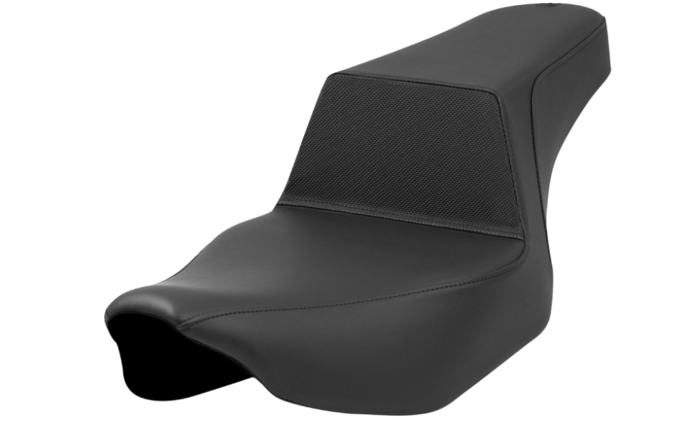 SADDLEMEN 0801-1689 823-07E-174 Step-Up Seat Gripper Lumbar - Black - Extended Reach - Street Glide/Road Glide 23-24