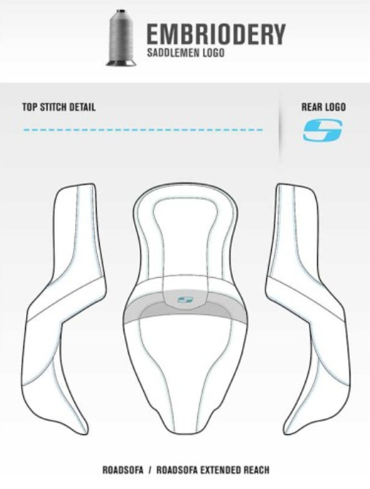 SADDLEMEN 0803-0705 806-04-182 Roadsofa™ Lattice Stitch Seat without Backrest - FXD 06-17