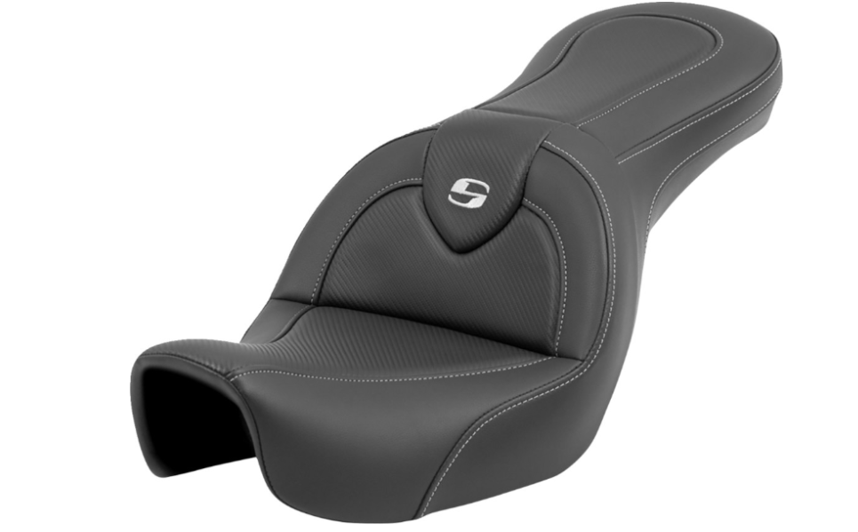 SADDLEMEN 0803-0707 806-04-185 Roadsofa™ Carbon Fiber Seat without Backrest - FXD '06-'17