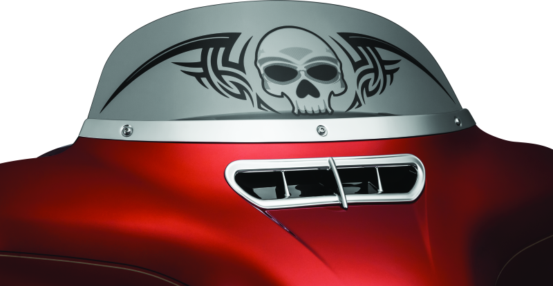 Kuryakyn 1387 Smooth Windshield Trim 14-Up Touring Chrome - User 1