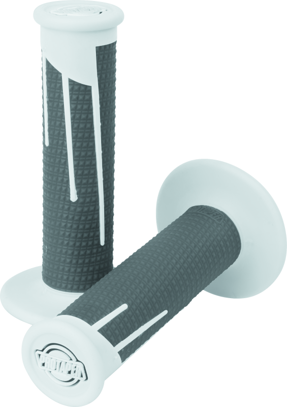 ProTaper 021690 Full Diamond Clamp-on Grips - White/dark Gray - Photo - Primary