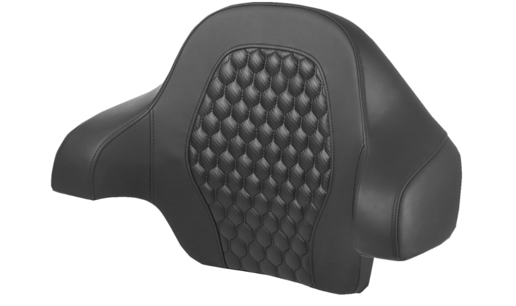 SADDLEMEN 0822-0592 814-07-15100 Tour Pack Backrest Pad Honeycomb - Black Stitching - FL 14-24