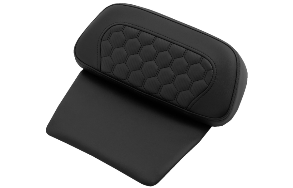 SADDLEMEN 0822-0597 814-07C-HC-BLK - Honeycomb Chopped Tour Pak Pad - Honeycomb - Black Stitching - FLH/FLT 14-24