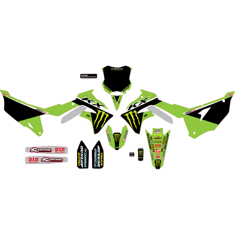 D'cor Visuals Graphic Kit - 20-20-663 Kawasaki KX 250 2021-2023