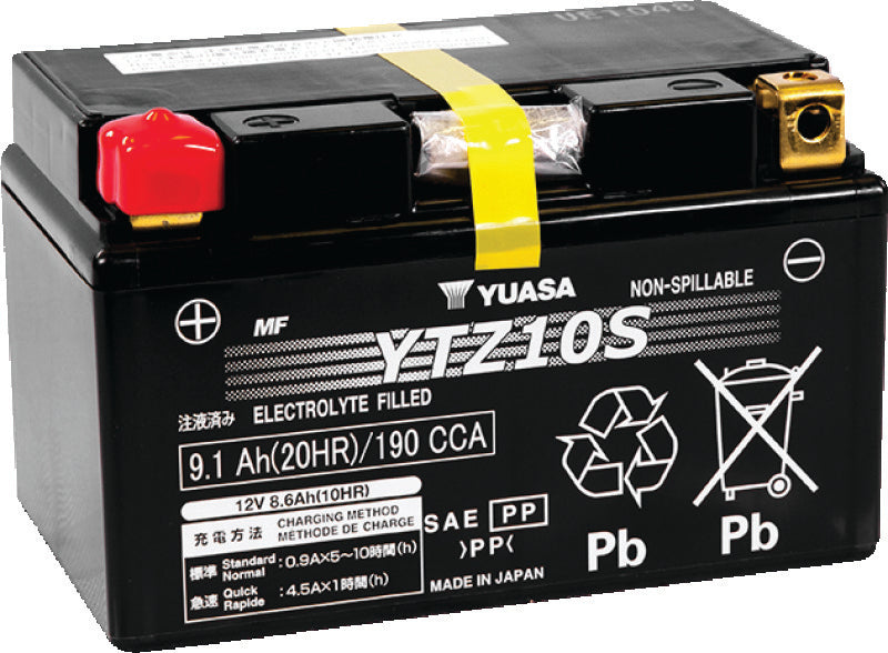 Yuasa Battery YUAM7210A Yuasa YTZ10S Maintenance Free AGM 12-Volt Battery - Photo - Primary