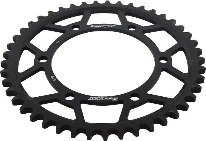 Supersprox Rear Sprocket Steel 45T-530 Black - RFE-499-45-BLK For Suzuki 750 / 1000S / 1000R / 1300R Hayabusa 1996-2007 | Husqvarna TC 65 2018-2021