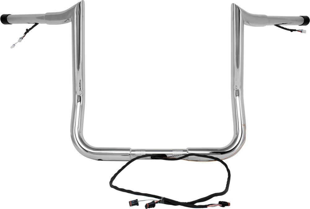 Paul Yaffe Bagger Nation 827-05605 MBBPW-14 C 14" MONKEY BAGGER BAR PREWIRED CHROME `14-23 FLH/FLT