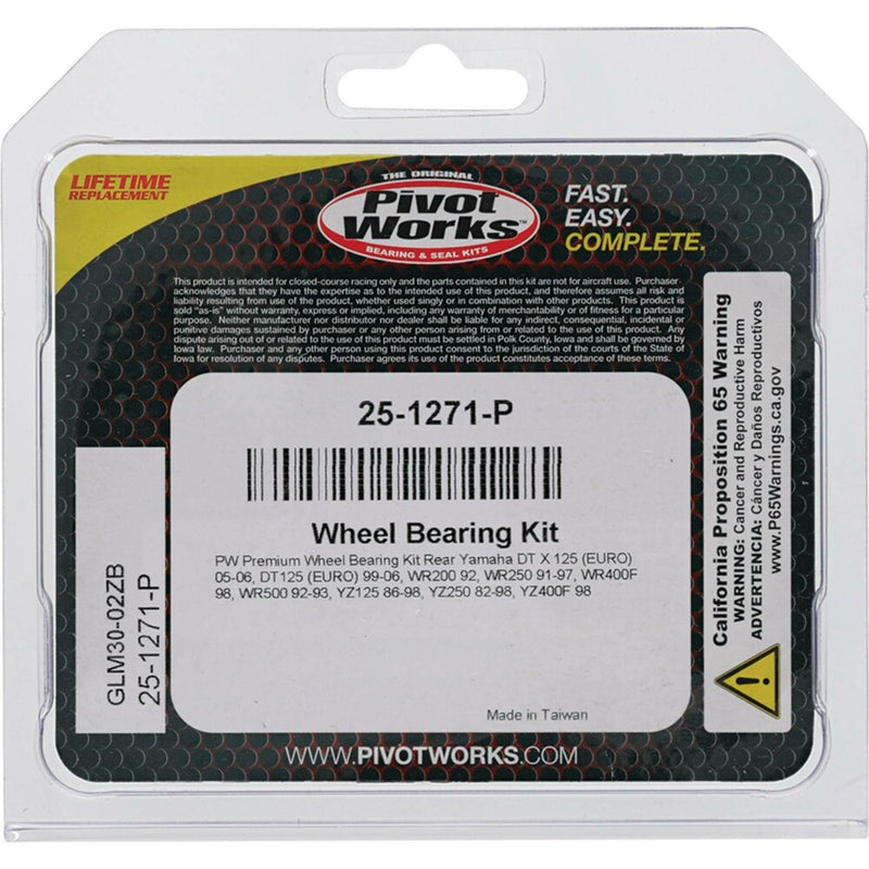 Pivot Works Wheel Bearing Kit Premium - 25-1271-P Yamaha Dirt Bikes 1986-1998