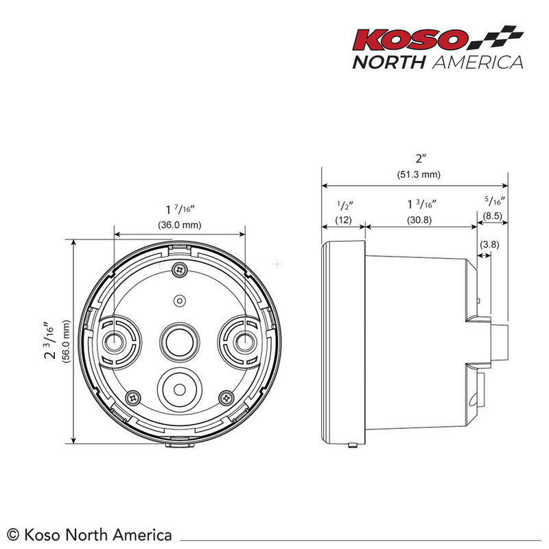 Koso North America 27-5949 BA086101 TNT-05R D48 TACHOMETER